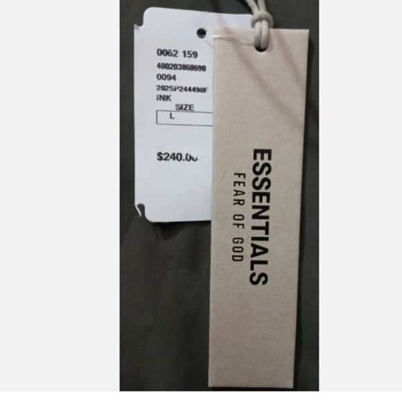 ESSENTIALS Fear of God Ink Filled Oversized Jacket Puffer Men's Size L Relaxed - Picture 10 of 11